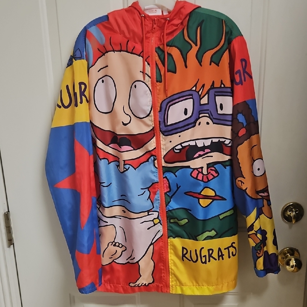 Nickelodean Viacom Rugrats Graphic Windbreaker Jacket